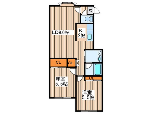 フラワーコーポⅠの物件間取画像